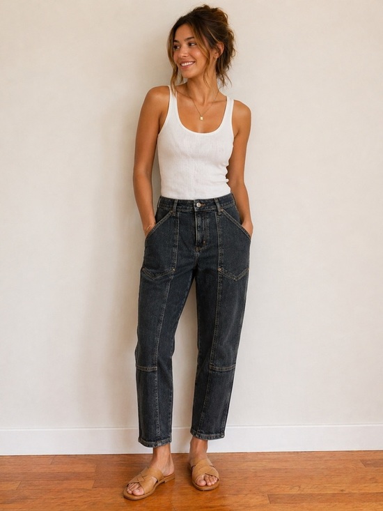 Old Navy Denim - Old Navy High-Rise O.G. Straight Ankle Carpenter Jeans Size 8